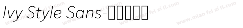 Ivy Style Sans字体转换